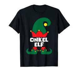 Herren Onkel Elf Weihnachtsoutfit Partnerlook Elfen Fun Weihnachten T-Shirt von Weihnachten Elfen Familie Kostüm Familienoutfit