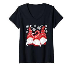 Lustige Weihnachtswichtel Weihnachten Wichtel Christmas Xmas T-Shirt mit V-Ausschnitt von Weihnachten Familie Bekleidung Damen Herren Kinder