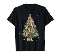 Cat Katze Weihnachten Katzen Baum Lichter Lustiges Geschenk T-Shirt von Weihnachts-Shirts T-Shirts von MK