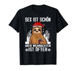 Sex ist schön aber Weihnachten öfter Männer ugly christmas T-Shirt von Weihnachtsshirt herren lustig Weihnachten Kleidung
