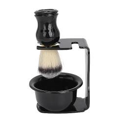 Bart-Styling-Set, Bartbürste für Männer, Tragbarer Griff, Seifenschale, Angenehme Haptik für den Gebrauch zu Hause und auf Reisen von Weikeya