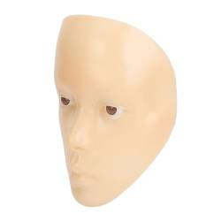 Silikon-Make-up-Mannequin-Gesicht, 5D-Silikon-Make-up-Mannequin-Gesichtsset-Pinsel Verbessern die Fähigkeiten für Anfänger (Gelbe Haut) von Weikeya