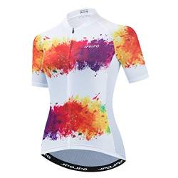 Fahrradtrikot für Damen, Sommer, kurze Ärmel, Radbekleidung, Cu0027, X-Large von WeimoMonkey