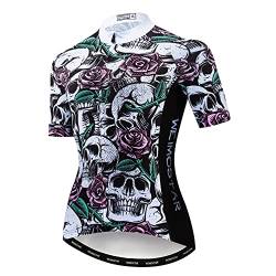 MTB Trikot Radtrikot für Damen Mountainbike Jersey Shirts Kurzarm Rennrad Tops Pro Team RacingTops für Damen Famale Sommerbekleidung Atmungsaktiv und schnell trocknend Größe M von Weimostar