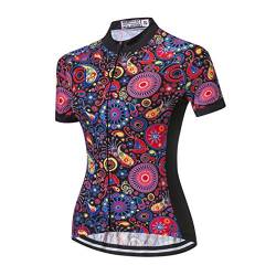 Outdoor Radtrikot Damen Kleidung Sport Bluse Kurzarm Fahrrad T-Shirts Top Outdoor Reiten Trikot Fahrradjacke, rot, Small von Weimostar