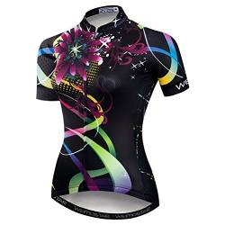 Radfahren Jersey Frauen Mountainbike Jersey Shirts Kurzarm Rennrad Kleidung aus Tür Sport MTB Kleidung Sommer tragen Lila Schwarz Größe M von Weimostar