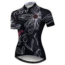 Radfahren Jersey Frauen Mountainbike Jersey Shirts Kurzarm Rennrad Kleidung aus Tür Sport MTB Kleidung Sommer tragen Schwarz Größe XXL von Weimostar