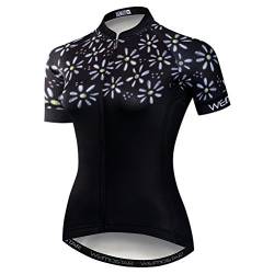 Radfahren Jersey Frauen Mountainbike Jersey Shirts Kurzarm Rennrad Kleidung aus Tür Sport MTB Kleidung Sommer tragen Team Schwarz Größe S von Weimostar