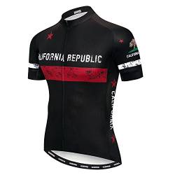 Radfahren Jersey Männer Mountainbike Trikot Full Zip Fahrrad Shirt Laufende Top Road MTB Kleidung Schwarz Größe XXL von Weimostar