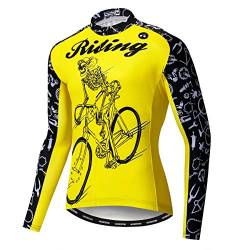 Radfahren Trikots Männer Herbst Fahrrad Kleidung Langarm MTB Jersey Atmungsaktive Radfahren Sportbekleidung…, 12, L von Weimostar