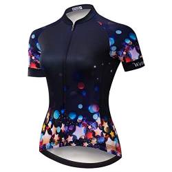 Radtrikot Damen Radtrikot Zip Shirts Kurzarm MTB Tops Rennrad Bekleidung Sommer Rennrad Bluse für Damen Damen Quick Dry lila blau Größe XL von Weimostar