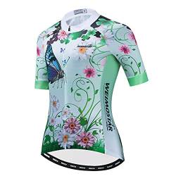 Radtrikot Frauen Damen Fahrrad Top Fahrrad MTB Shirt Kurzarm Mountain Road Kleidung Sommer Racing Reiten Top Team Uniform L. von Weimostar