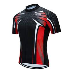 Radtrikot Herren Herren Bike Top voller Reißverschluss Fahrrad Shirt Rennrad Kleidung Reiten Rennen MTB Kleidung Berguniform Team Sommer Radfahren schwarz XL von Weimostar