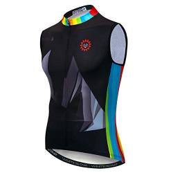 Radtrikot Männer Fahrrad ärmellose Fahrradweste Rennradbekleidung Reiten Rennen MTB Shirt Mountain Reiten Sport Top schwarz XXXL von Weimostar