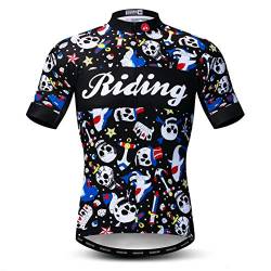 Radtrikot Männer Fahrradbekleidung Fahrrad Jersey Top Bergstraße MTB Jersey Shirt Kurzarm Team Sportbekleidung weiß schwarz Größe XL von Weimostar