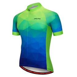 Radtrikot Männer Herren Bike Top voller Reißverschluss Fahrrad Shirt Straße Fahrrad Kleidung Reiten Rennen MTB Kleidung Berg Reiten Sport Top grün XXXL von Weimostar