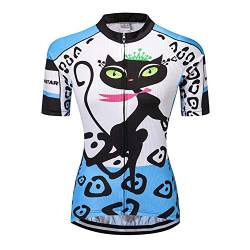 Weimostar Damen Radtrikot Kurzarm Breathable Biking Shirt Sommer Fahrradbekleidung,4cd6715,Brust 86-92CM = Tag L. von Weimostar