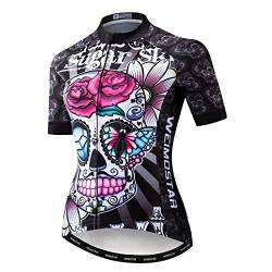 Weimostar Fahrradtrikot Damen-Fahrradoberteile Atmungsaktives Hemd Bergbekleidung Fahrradoberteil MTB Road Jersey Kurzarm Sommerradtrikotrennen Rosa L. von Weimostar