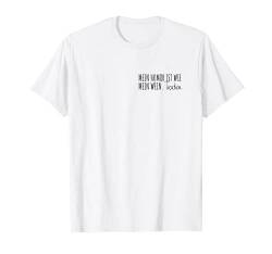 Mein Humor ist wie Wein Trocken T-Shirt Spruch Wein T-shirt T-Shirt von Wein Geschenk für Frauen I Freundin zum Geburtstag