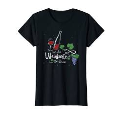 Damen Nur die Weinkarte bitte Party Outfit für Frauen Rotwein T-Shirt von Wein Sprüche für Weinkenner und Weintrinker