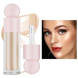 Highlighter Flüssigkeit, feuchtigkeitsspendend, Brighten, langanhaltend, Smooth Shimmer, flüssiger Bronzer, Konturenstick, einfach zu verwenden, Highlighter Make-up für Gesicht, Körper, Wangenknochen von Weixinbuy