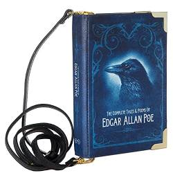 Well Read Edgar Allan Poe Handtasche für Literaturliebhaber - Handtasche Damen Umhängetasche für Bücherfreunde von Well Read