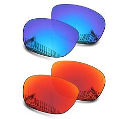 Well-aimed Ersatzgläser kompatibel mit Oakley Enduro OO9223 Sonnenbrille - Vorteilspack 204, Blaues Iridium + rotes Iridium, Einheitsgröße von Well-aimed
