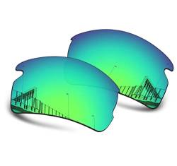 Well-aimed Ersatzgläser kompatibel mit Oakley Flak 2.0 OO9295 Sonnenbrillen – weitere Optionen, Grün Iridium, polarisiert, EinheitsgröÃŸe von Well-aimed