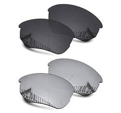 Well-aimed Ersatzgläser kompatibel mit Oakley Flak Beta OO9363 Sonnenbrillen – Vorteilspack 201, Schwarz + Silber Iridium, Einheitsgröße von Well-aimed