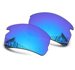 Well-aimed Ersatzgläser kompatibel mit Oakley Flak XS OJ9005 Sonnenbrillen - Weitere Optionen, Blaues Iridium, polarisiert, One Size von Well-aimed