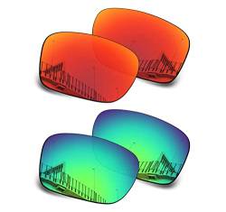 Well-aimed Ersatzgläser kompatibel mit Oakley Triggerman OO9266 Sonnenbrille - Vorteilspack 206, Rotes Iridium + grünes Iridium, Einheitsgröße von Well-aimed