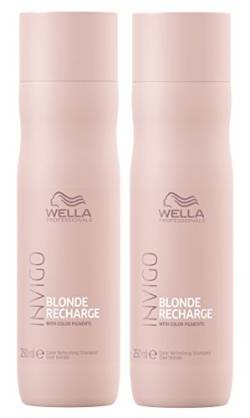 WELLA Professionals Invigo Blonde Recharge Shampoo Farbaufrischung, 2er Pack (2 x 250ml) von Wella Professionals