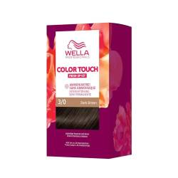 Wella Professionals Color Touch demi-permanente Haarfarbe ohne Ammoniak – Haarfärbemittel zur Farbauffrischung und Grauhaar-Abdeckung – Ansatz-Kit inkl. Haarmaske – 3/0 Dark Brown (130 ml) von Wella Professionals