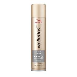 Wellaflex Shine & Hold Haarspray für Frauen | Bis zu 48 Std. ultra starker Halt | Für luxuriösen, natürlichen Glanz | Sanft zur Kopfhaut, dermatologisch getestet | Vegane Formel | Haltegrad 5 | 250ml von Wellaflex