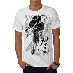 Wellcoda Anime Japan Kunst Fantasie Männer T-Shirt, Schlacht  Grafikdesign gedruckt Tee von Wellcoda