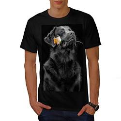 Wellcoda Labrador Halt Rose Männer T-Shirt, Romantisch Grafikdesign gedruckt Tee von Wellcoda