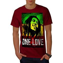 Wellcoda Marley EIN Liebe Topf Rasta Männer T-Shirt, Rastafari Grafikdesign gedruckt Tee von Wellcoda