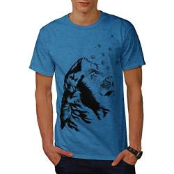 Wellcoda Tier Tier Löwe Ruhe Männer T-Shirt, Wild  Grafikdesign gedruckt Tee von Wellcoda