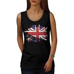 Wellcoda Union Jack Flagge London Vereinigtes Königreich Frau Tank Top Großbritannien Athletisches Sport-Shirt von Wellcoda