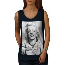 wellcoda Marilyn Monroe Küken Frau Tank Top Dame Schönheit Athletisches Sport-Shirt von Wellcoda