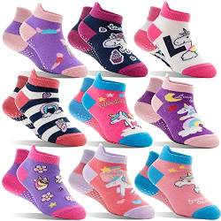 Welwoos Stoppersocken Kinder Baby Mädchen Rutschsocken Kinder Rutschfeste Anti-Rutsch Kurze Einhorn Geschenk Antirutschsocken Kleinkind Socken Stoppersocken Kinder 31 30 27 26 24 25 28 29(1-3 J) von Welwoos