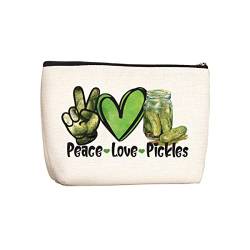 Wenboco Pickle Gifts Pickle Lover Geschenk Vegetarisches Geschenk Dill Pickles Geschenk Lustige Pickle Make-up Tasche, Polychromatisch 233, 9.7"W x 7"H von Wenboco