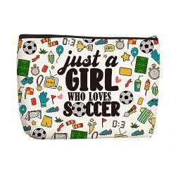 Wenboco Soccer Makeup Bag Soccer Gifts Soccer Stuff Birthday Friendship Gifts for Women, Mehrfarbig418, 9.7"W x 7"H von Wenboco