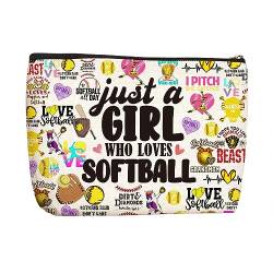 Wenboco Soccer Makeup Bag Soccer Gifts Soccer Stuff Birthday Friendship Gifts for Women, Mehrfarbig421, 9.7"W x 7"H von Wenboco