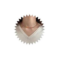Wendalern Boho Perlen Choker Halskette Regenbogen Rocailles Halskette Glasperlen Choker Halskette Bunte Perlenkette Halskette Schmuck für Frauen und Mädchen von Wendalern
