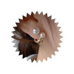 Wendalern Boho Perlen Ohrstecker Vintage Perlen Klipp Ohrringe kultivierte Süßwasser Perlen Ohrringe Perlen Hochzeit Braut Ohrringe Schmuck für Frauen und Mädchen von Wendalern