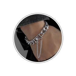 Wendalern Kubanisches Gliederarmband Miami Kubanisches Kettenarmband Minimalistisch Silberne Kette Curb Kubanisches Armband Hip Hop Schmuck Für Männer Frauen von Wendalern