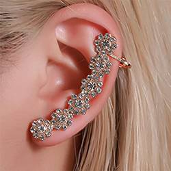 Wendalern Ohrclip Ohrring Kubischer Zirkonia Strass Blume Achteck Ohrstecker Krabbler Ohrring Funkelnd Cz Cluster Ohrmanschette Wickeln Ohrring Pfosten Ohrringe Ohrmuscheln Schmuck Für Frauen Mädchen von Wendalern