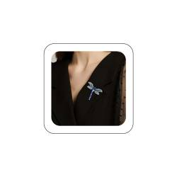 Wendalern Strass Libelle Brosche Pin Diamant Cz Insekt Libelle Pin Blau Kristall Libelle Fliegen Revers Pin Elegant Brautstrauß Brosche Kleidung Korsage Schmuck Für Frauen Mädchen von Wendalern