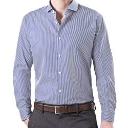 Wendler Hemd Herren Modern Fit I Premium Herren Hemd Tailored Langarm I Gr.41 I Business-Hemd mit Hai-Kragen aus 100% Baumwolle I Hochwertige Herren-Bekleidung I Made in Europe I Weiß-Blau gestreift von Wendler